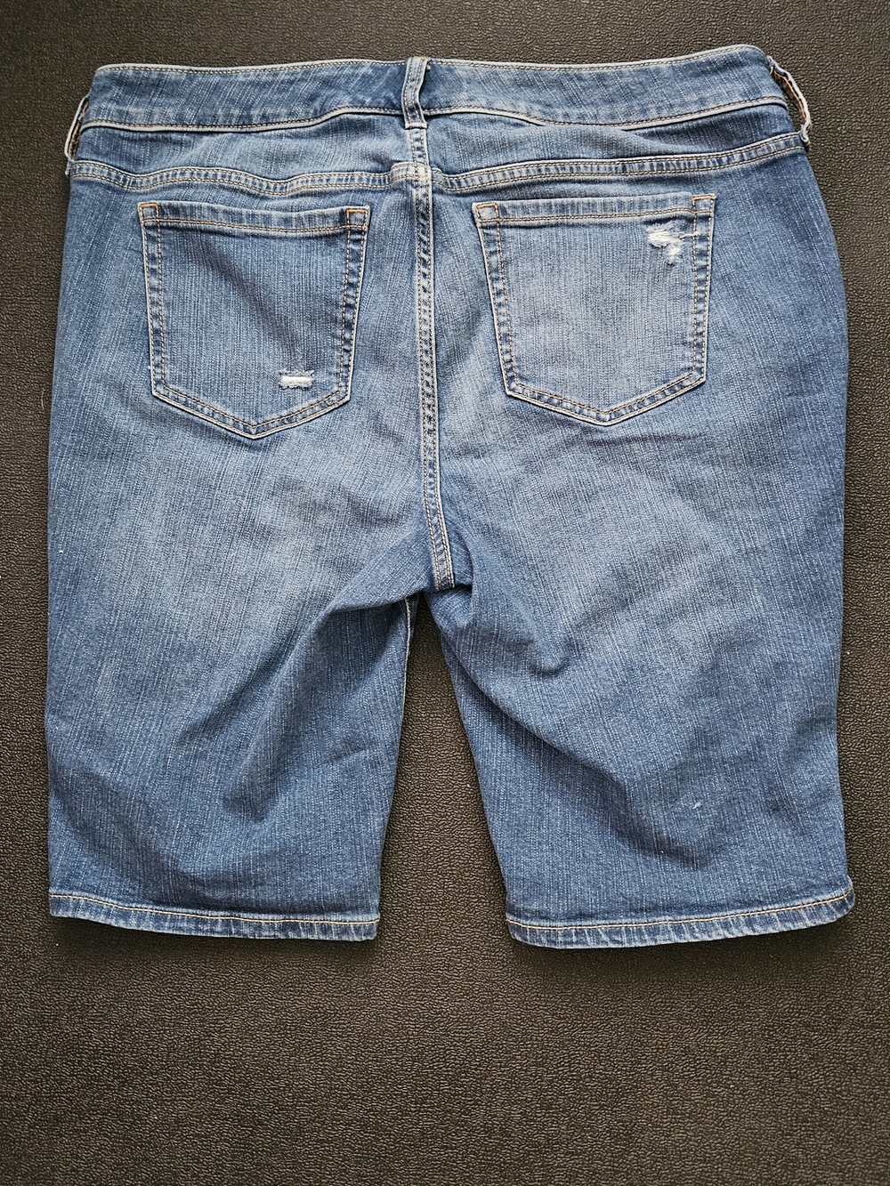 Torrid Distressed Light Blue Denim Bermuda Shorts Size 12 - Picture 2 of 8